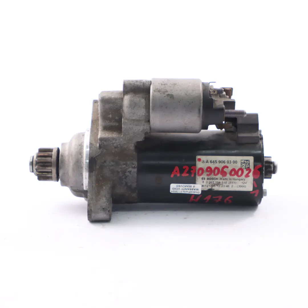  Starter Motor Mercedes W176 W246 Engine Starter Unit 12V Denso A6459060300 - SKU A2709060026-1 - Part number A2709060026