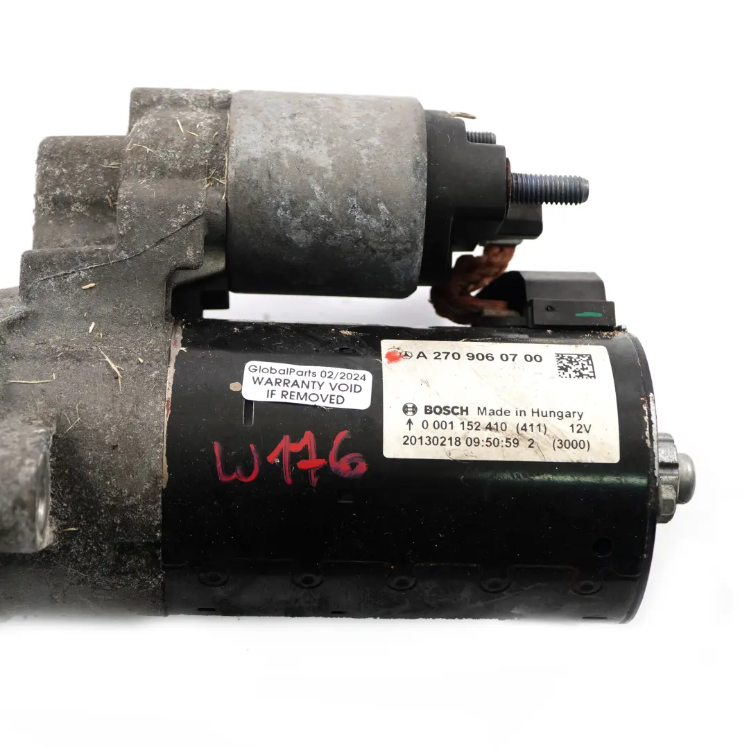 Mercedes W176 M270 Benzyna Rozrusznik 12V Bosch - SKU A2709060700 - Numer Części A2709060700