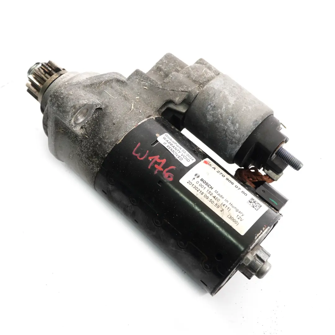  Démarreur Mercedes W176 M270 moteur essence 12V Bosch - SKU A2709060700 - Numéro de pièce A2709060700