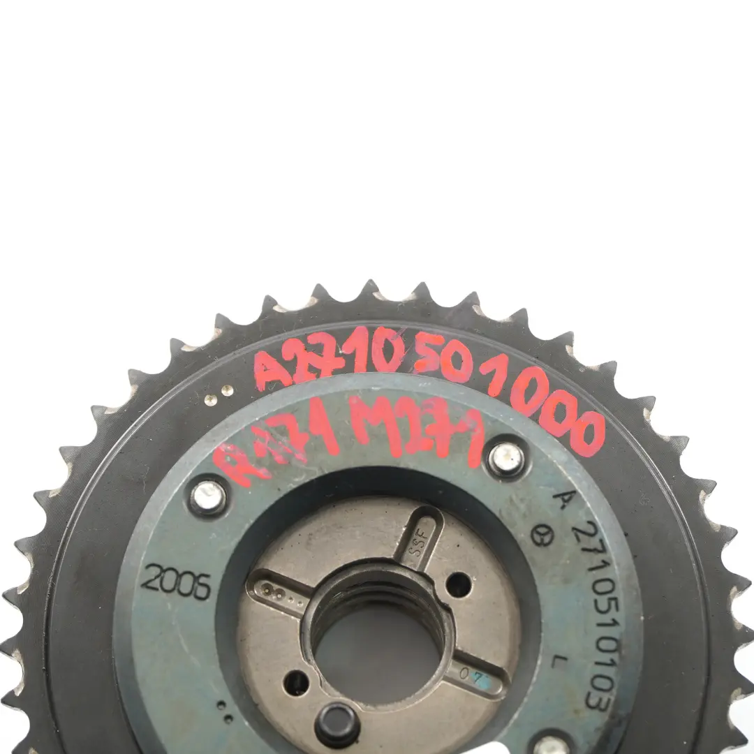 M271 Koło Zmiennych Faz Rozrządu do Mercedes SLK R171 Benzyna o numerze A2710501000 Mercedes SLK R171 Benzyna M271 Koło Zmiennych Faz Rozrządu - SKU A2710501000 - Numer Części A2710501000