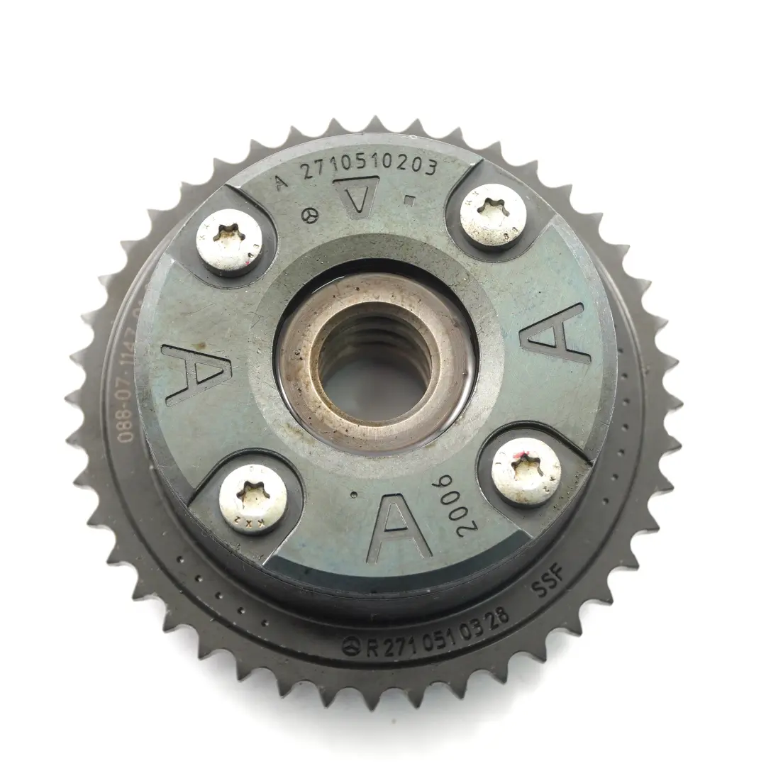 Ajusteur Mercedes SLK R171 Petrol M271 Positionneur d'arbre cames d'échappement pour à propos du numéro de pièce A2710501100 Ajusteur Mercedes SLK R171 Petrol M271 Positionneur d'arbre cames d'échappement - SKU A2710501100 - Numéro de pièce A2710501100