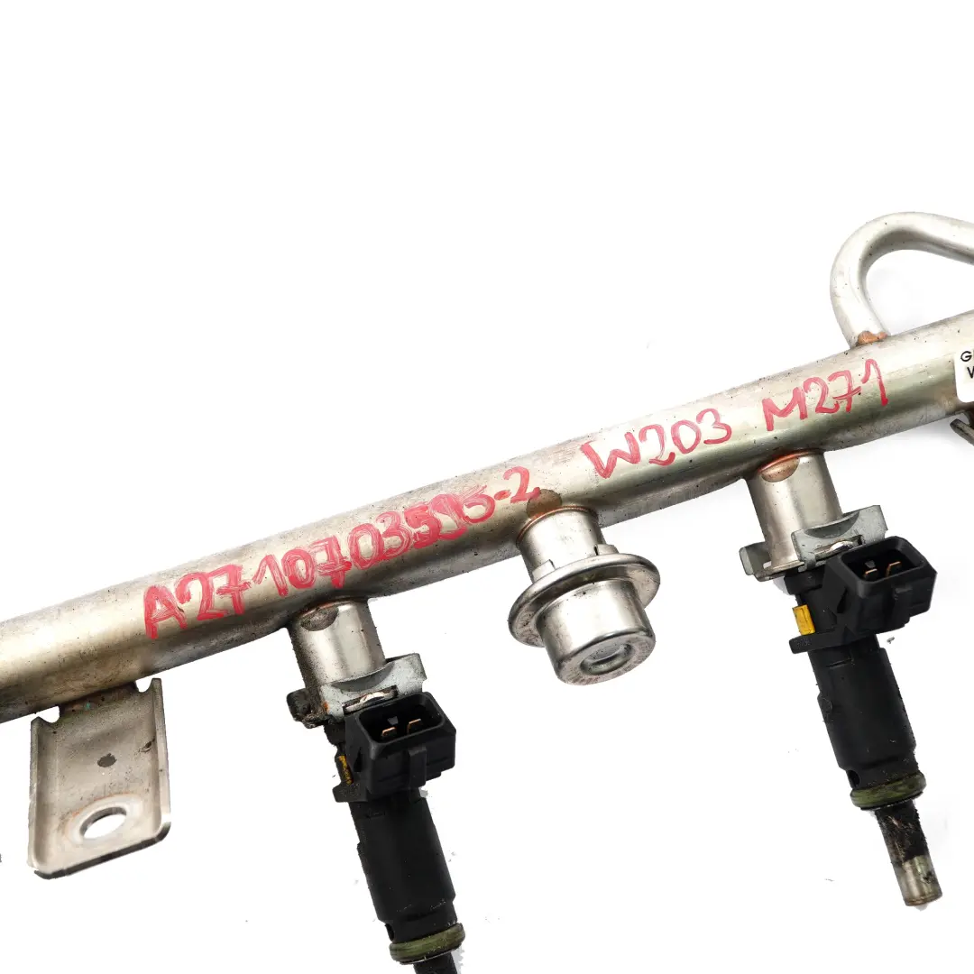  Inyectores Mercedes W203 M271 Riel de inyección combustible gasolina - SKU A2710703595-2 - Número de pieza A2710703595