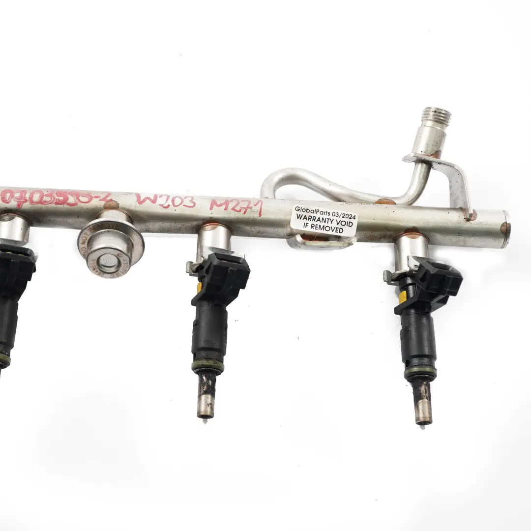  Inyectores Mercedes W203 M271 Riel de inyección combustible gasolina - SKU A2710703595-2 - Número de pieza A2710703595