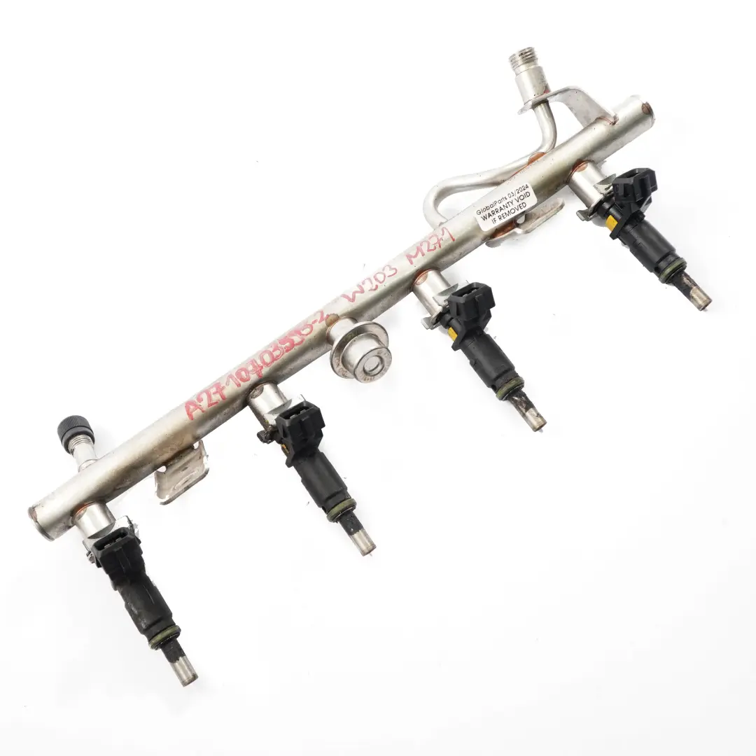  Inyectores Mercedes W203 M271 Riel de inyección combustible gasolina - SKU A2710703595-2 - Número de pieza A2710703595