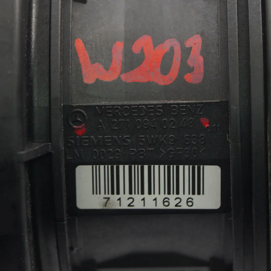 M271 Sensor Medidor de Masa para Mercedes W203 W204 W211 con número de pieza A2710940248 Mercedes W203 W204 W211 M271 Sensor Medidor de Masa - SKU A2710940248 - Número de pieza A2710940248
