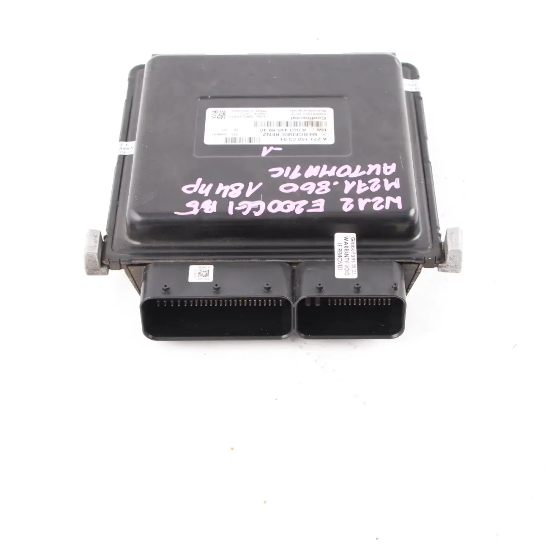 Mercedes W212 E200 BlueEFFICIENCY M271.860 184HP Motore ECU - SKU A2711500391-1 - Numero di parte A2711500391