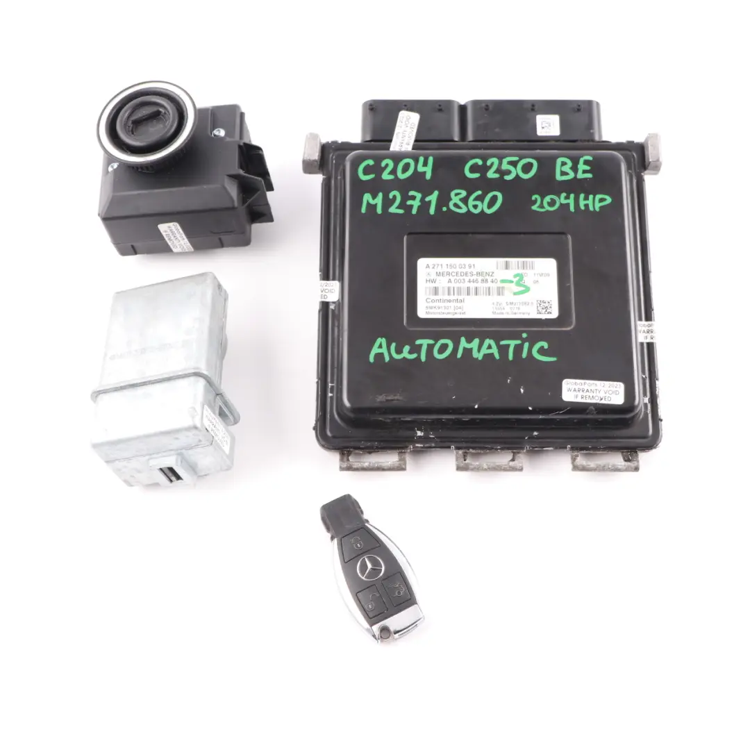 C250 BlueEFFICIENCY M271.860 204HP Engine ECU Kit Key to Mercedes W204 with Part number A2711500391 Mercedes W204 C250 BlueEFFICIENCY M271.860 204HP Engine ECU Kit Key - SKU A2711500391-3 - Part number A2711500391