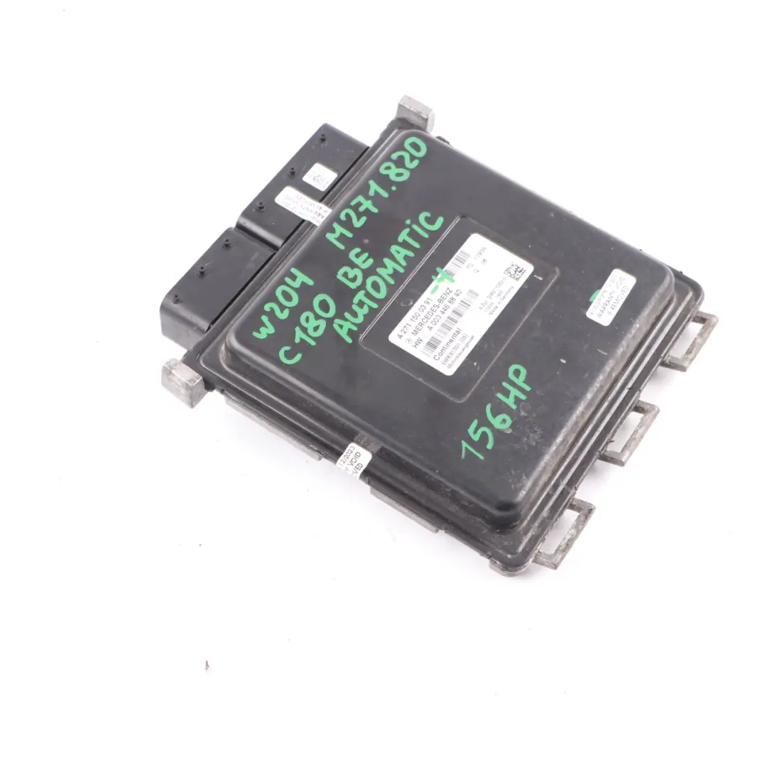 Mercedes W204 C180 BlueEFFICIENCY M271.820 156HP Engine Control Unit ECU - SKU A2711500391-4 - Part number A2711500391