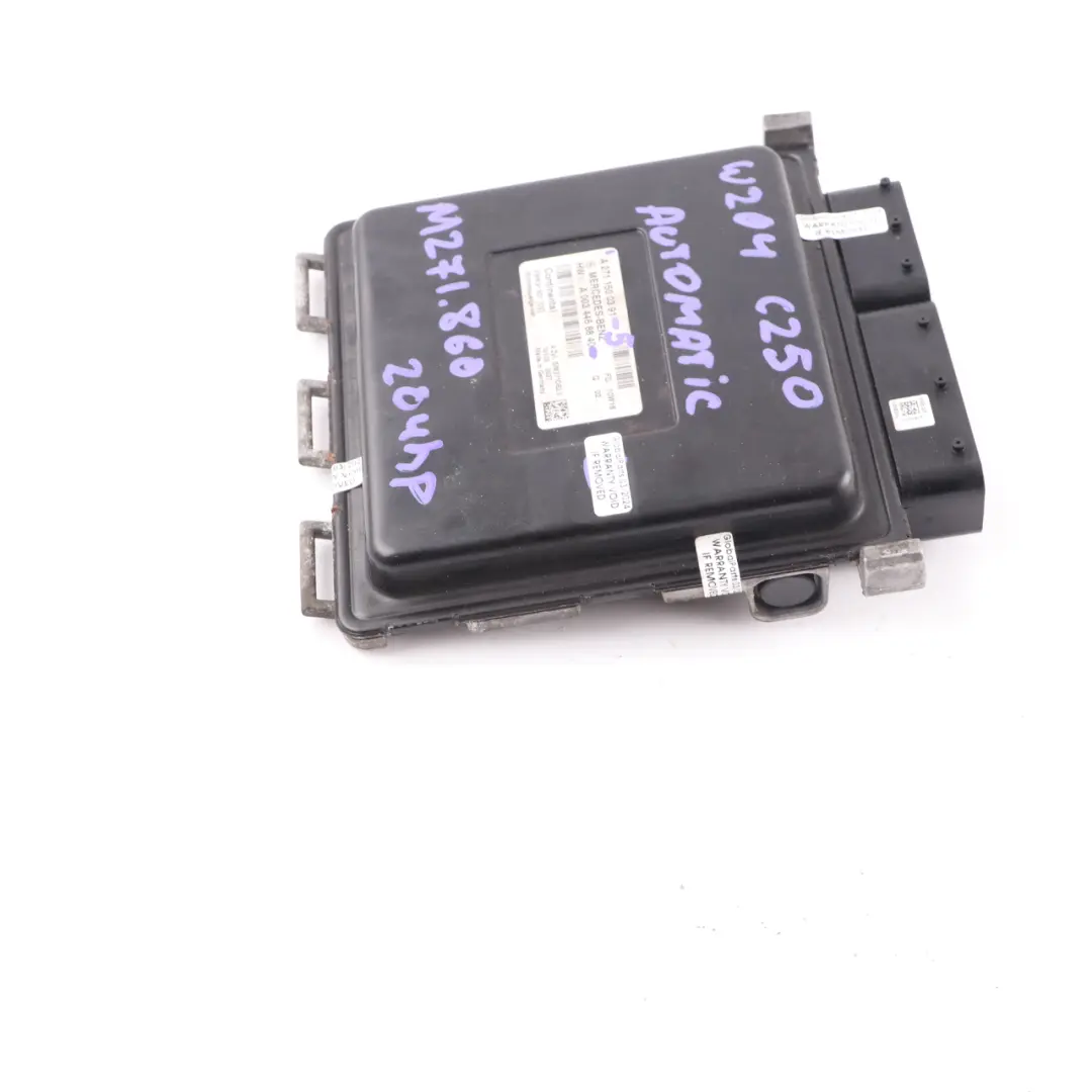 271.860 204HP Engine Control Unit ECU Automatic to Mercedes W204 C 250 with Part number A2711500391 Mercedes W204 C 250 271.860 204HP Engine Control Unit ECU Automatic - SKU A2711500391-5 - Part number A2711500391