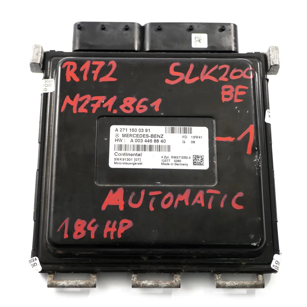 Mercedes R172 BlueEFFICIENCY 271.861 184HP Engine ECU Kit Keys Lock - SKU A2711500391-6 - Part number A2711500391