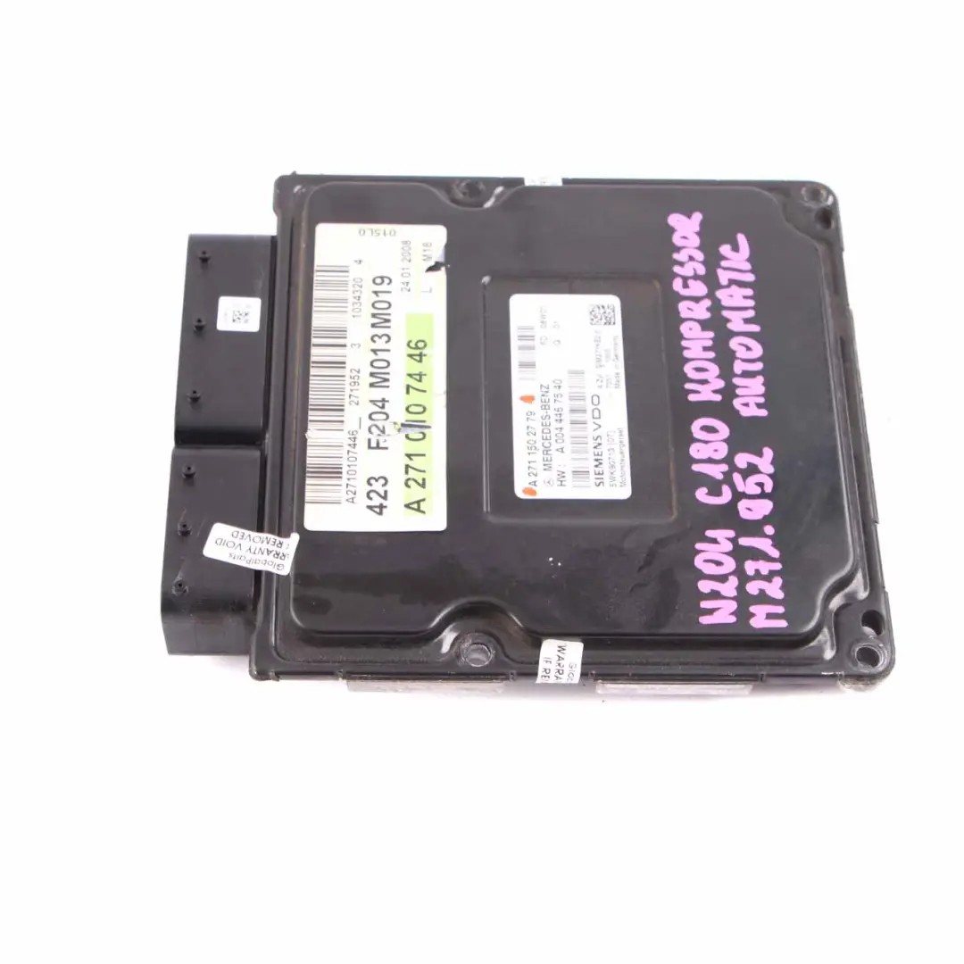 C180 Kompressor M271 Engine Control Unit Module ECU to Mercedes W204 with Part number A2711502779 Mercedes W204 C180 Kompressor M271 Engine Control Unit Module ECU - SKU A2711502779 - Part number A2711502779