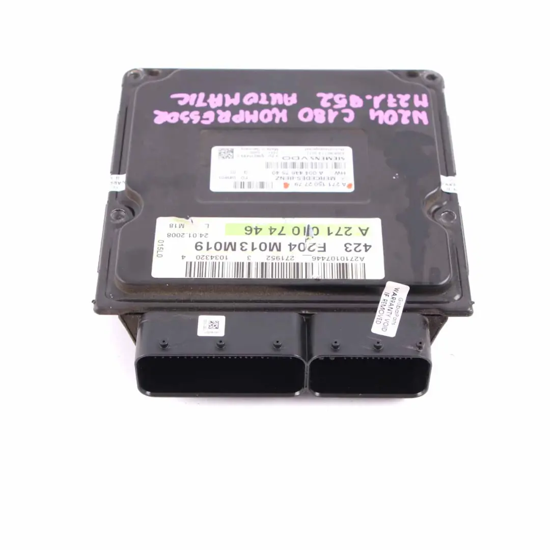 Mercedes W204 C180 Kompressor M271 Engine Control Unit Module ECU - SKU A2711502779 - Part number A2711502779