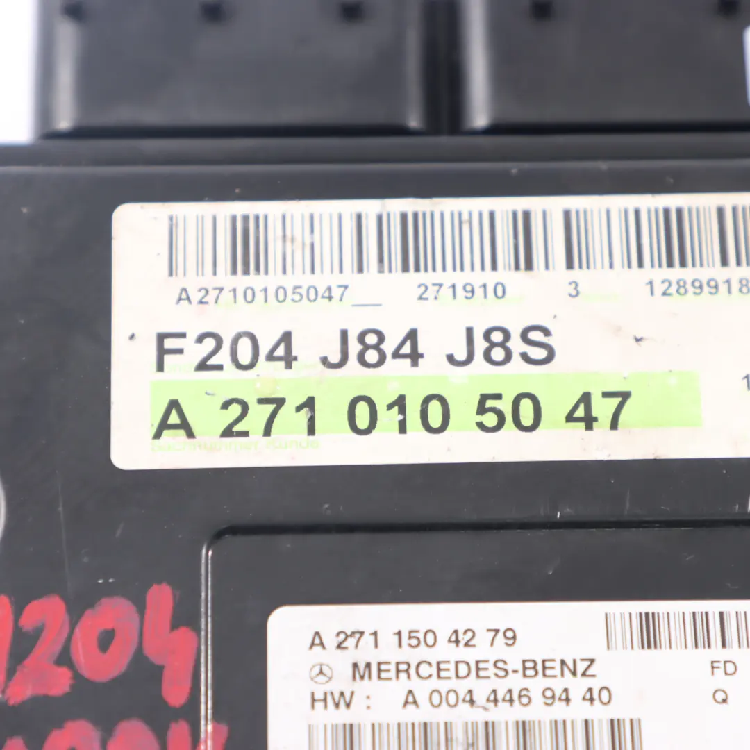Mercedes W204 C180 156HP Kompressor M271.910 Engine ECU Manual - SKU A2711504279 - Part number A2711504279