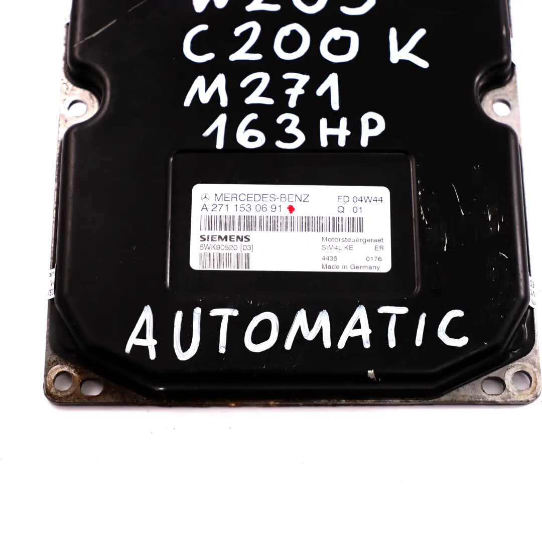 Mercedes-Benz W203 C200 Compresseur M271 Unite de Commande Moteur pour à propos du numéro de pièce A2711530691 Mercedes-Benz W203 C200 Compresseur M271 Unite de Commande Moteur - SKU A2711530691 - Numéro de pièce A2711530691