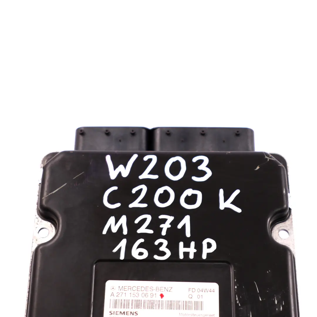 Mercedes-Benz C W203 C200 Kompressor M271 Engine Control Unit ECU to with Part number A2711530691 Mercedes-Benz C W203 C200 Kompressor M271 Engine Control Unit ECU - SKU A2711530691 - Part number A2711530691