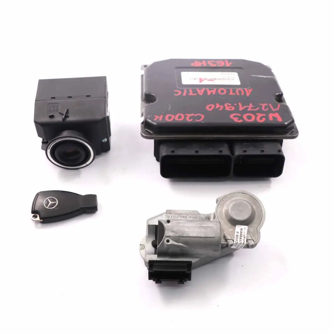 C200 Kompressor 163HP M271.940 ECU Kit Cerradura llave para Mercedes W203 con número de pieza A2711534279 Mercedes W203 C200 Kompressor 163HP M271.940 ECU Kit Cerradura llave - SKU A2711534279-1 - Número de pieza A2711534279