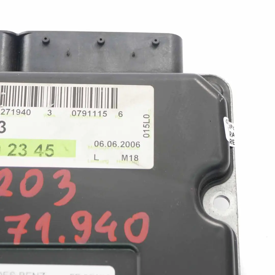 C200 Kompressor M271.940 163HP Moteur ECU Automatique pour Mercedes W203 à propos du numéro de pièce A2711534691 Mercedes W203 C200 Kompressor M271.940 163HP Moteur ECU Automatique - SKU A2711534691 - Numéro de pièce A2711534691