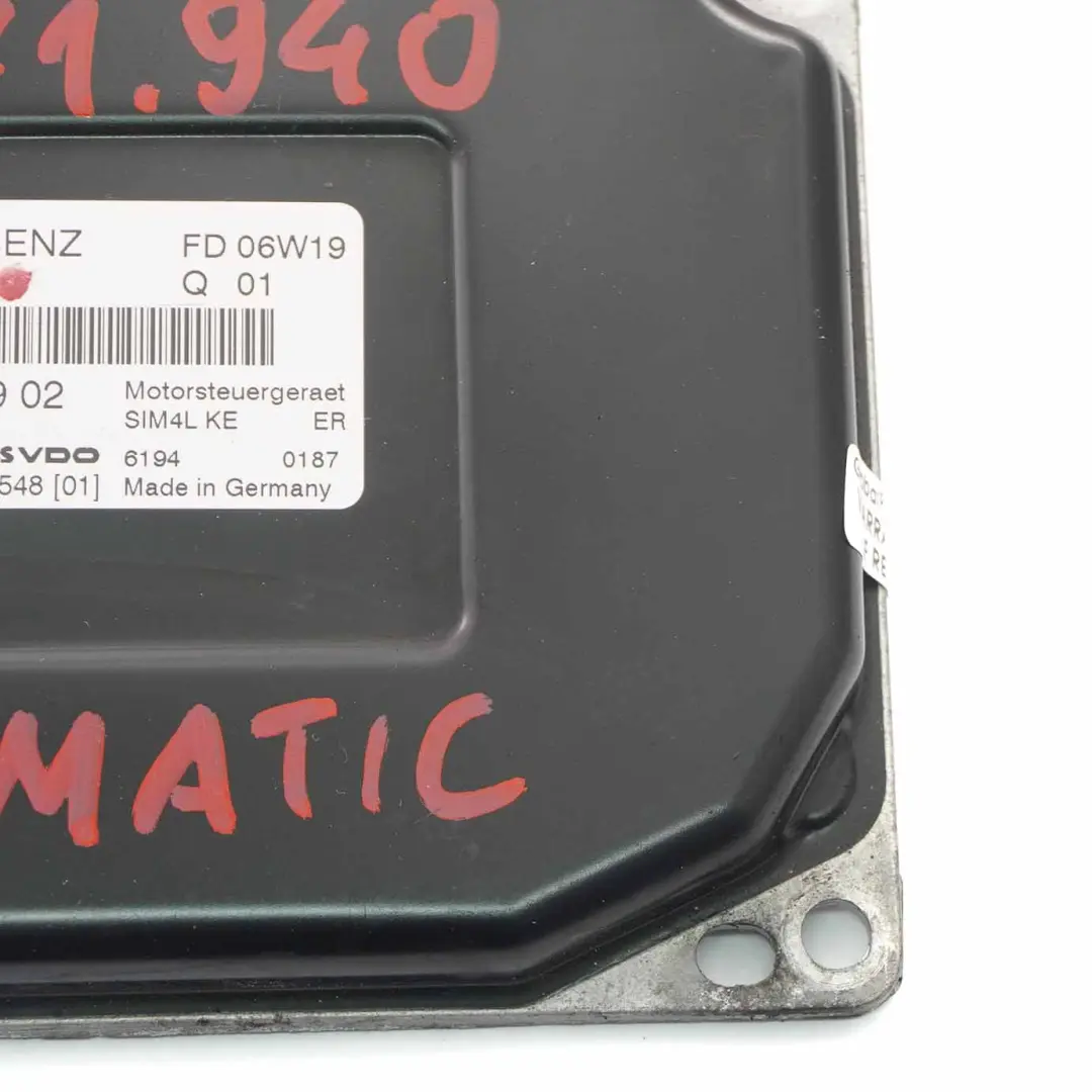 C200 Kompressor M271.940 163HP Motor ECU Automático para Mercedes W203 con número de pieza A2711534691 Mercedes W203 C200 Kompressor M271.940 163HP Motor ECU Automático - SKU A2711534691 - Número de pieza A2711534691