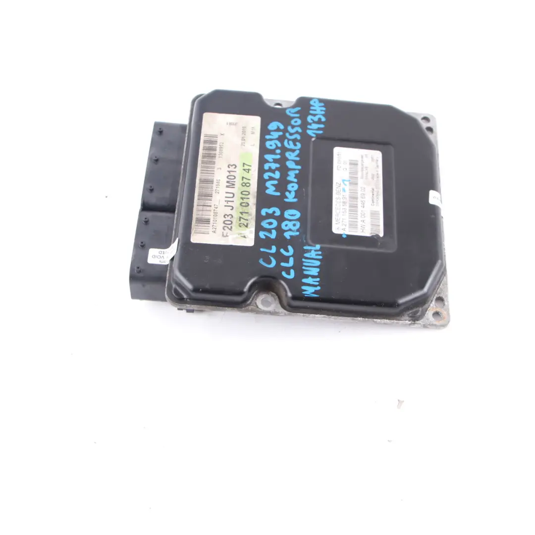 180K 143HP M271.946 Engine Control ECU A2710108747 Manual to Mercedes CL203 CLC with Part number A2711535891 Mercedes CL203 CLC 180K 143HP M271.946 Engine Control ECU A2710108747 Manual - SKU A2711535891-1 - Part number A2711535891