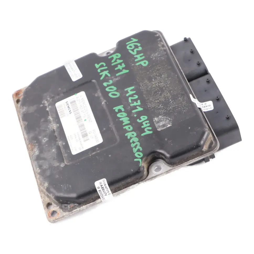 163HP M271.944 Kompressor Engine ECU Automatic to Mercedes R171 SLK 200 with Part number A2711539779 Mercedes R171 SLK 200 163HP M271.944 Kompressor Engine ECU Automatic - SKU A2711539779 - Part number A2711539779