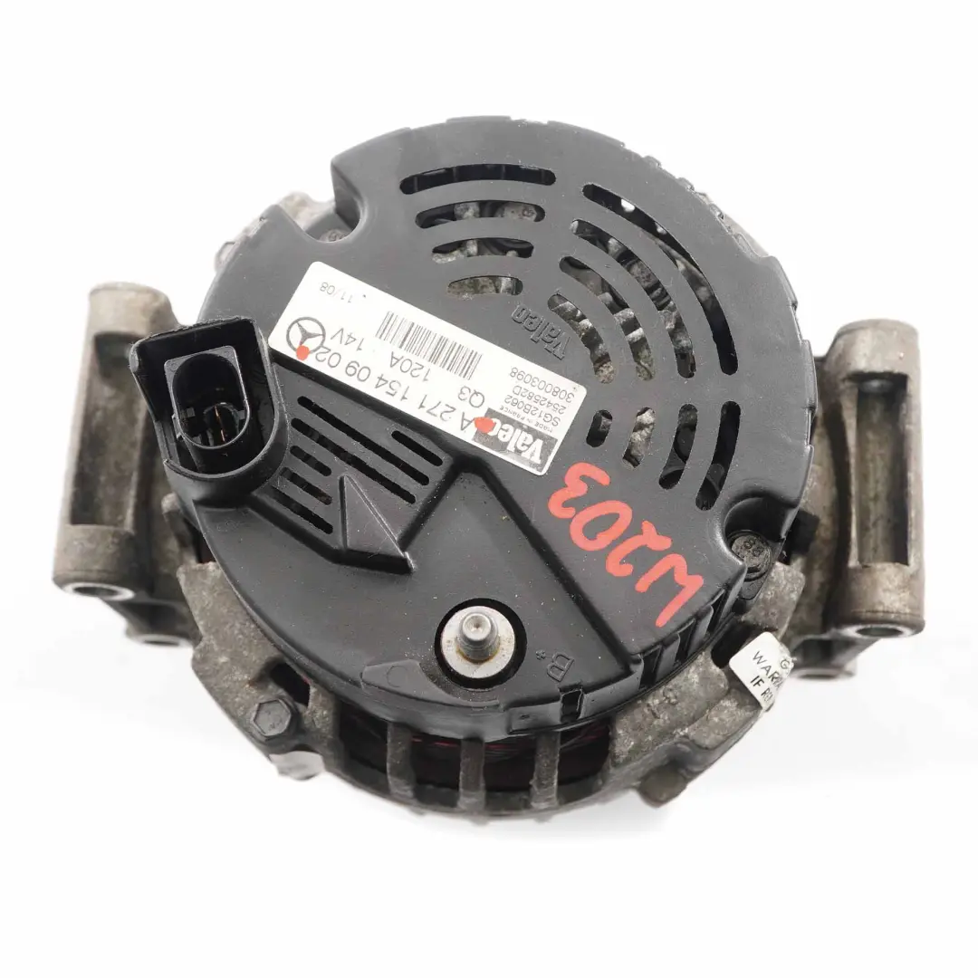  Alternator Generator Mercedes W203 W209 M271 Engine Valeo 120A 14V - SKU A2711540902 - Part number A2711540902