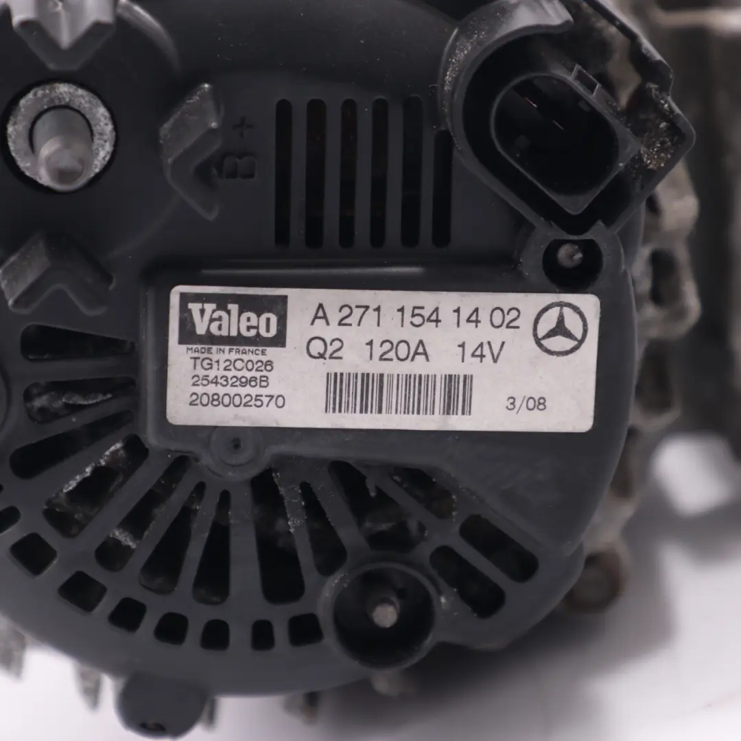  Alternator Generator Mercedes W203 W204 M271 Engine Valeo 120A 14V - SKU A2711541402 - Part number A2711541402
