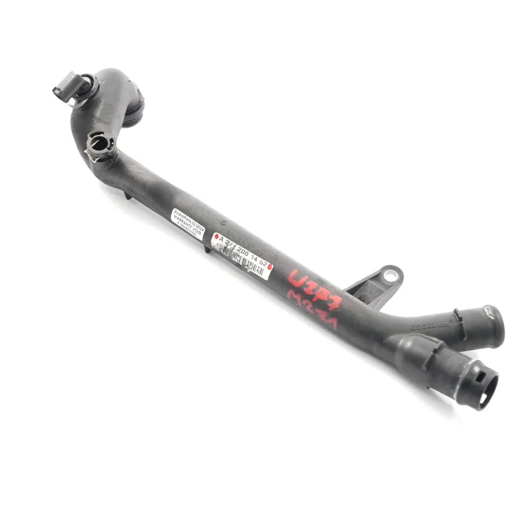 Tubo refrigerante Mercedes R177 Motor gasolina M271 Bomba agua Línea de culata para con número de pieza A2712001452 Tubo refrigerante Mercedes R177 Motor gasolina M271 Bomba agua Línea de culata - SKU A2712001452 - Número de pieza A2712001452