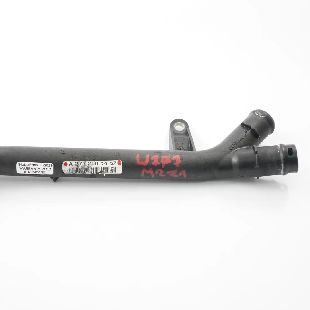 Tuyau de refroidissement Mercedes R177 M271 Pompe à eau Ligne de culasse  - SKU A2712001452 - Numéro de pièce A2712001452