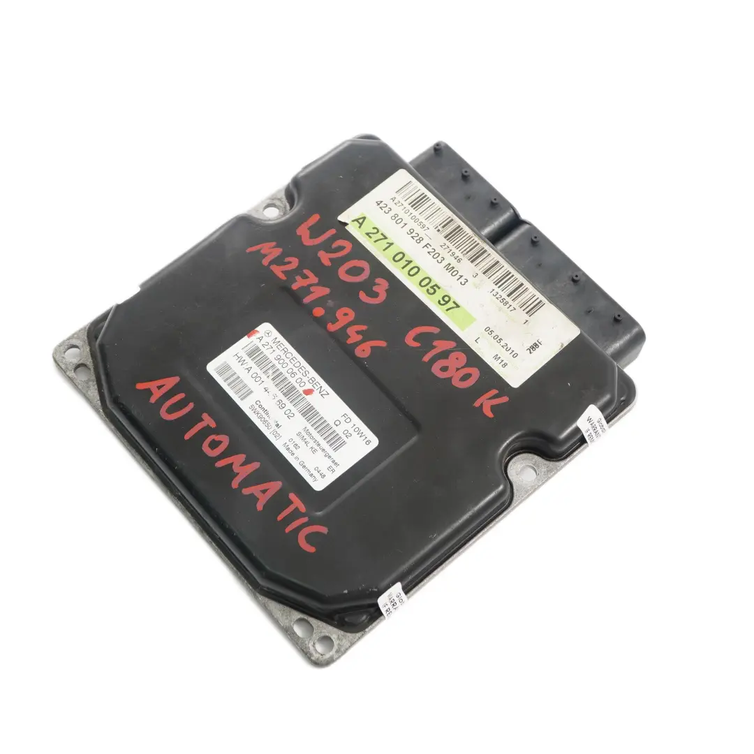 C180 Kompressor M271.946 Engine Control Unit ECU to Mercedes W203 with Part number A2719000600 Mercedes W203 C180 Kompressor M271.946 Engine Control Unit ECU - SKU A2719000600 - Part number A2719000600