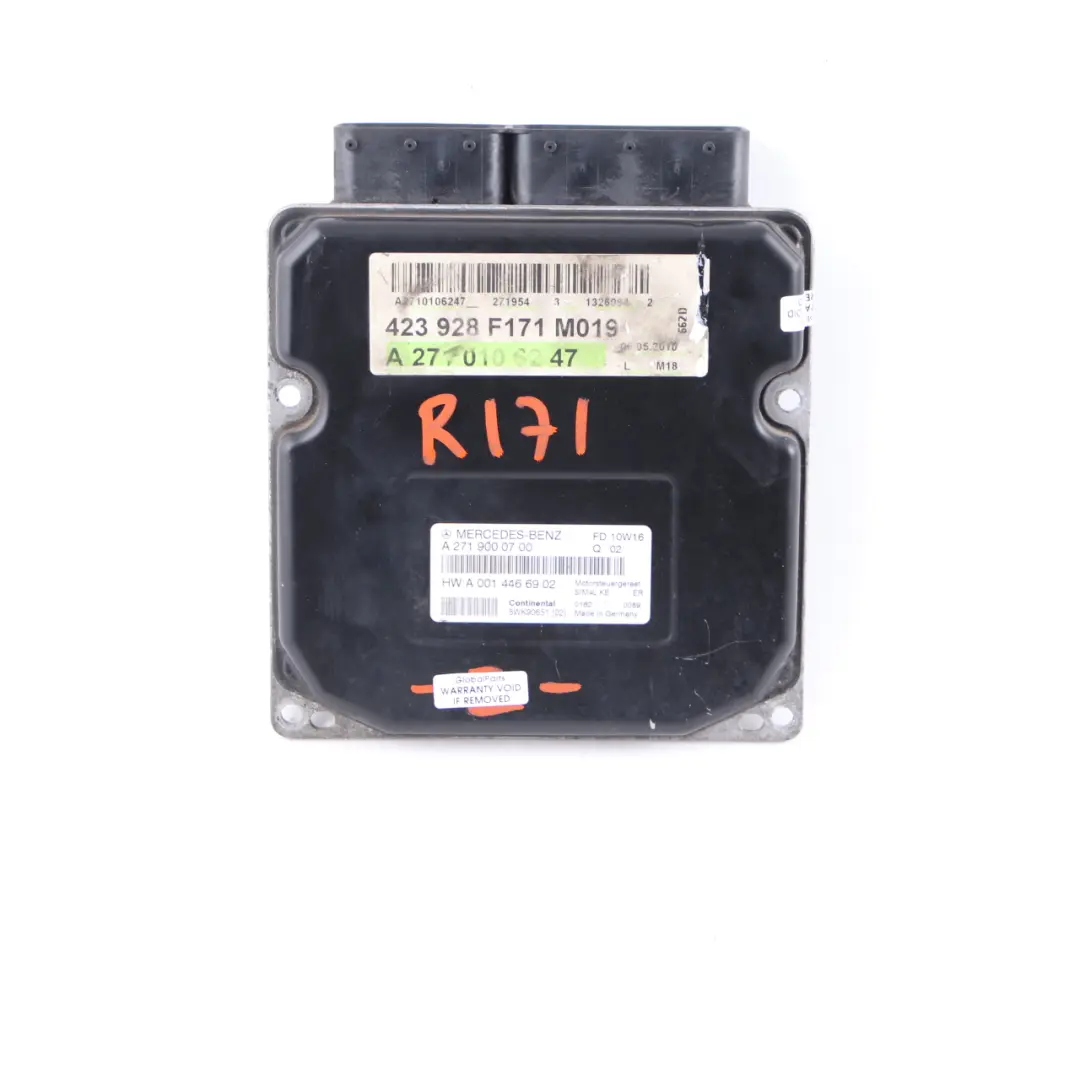 SLK200 Kompressor M271.954 Unità controllo motore ECU per Mercedes R171 con numero di parte A2719000700 Mercedes R171 SLK200 Kompressor M271.954 Unità controllo motore ECU - SKU A2719000700 - Numero di parte A2719000700