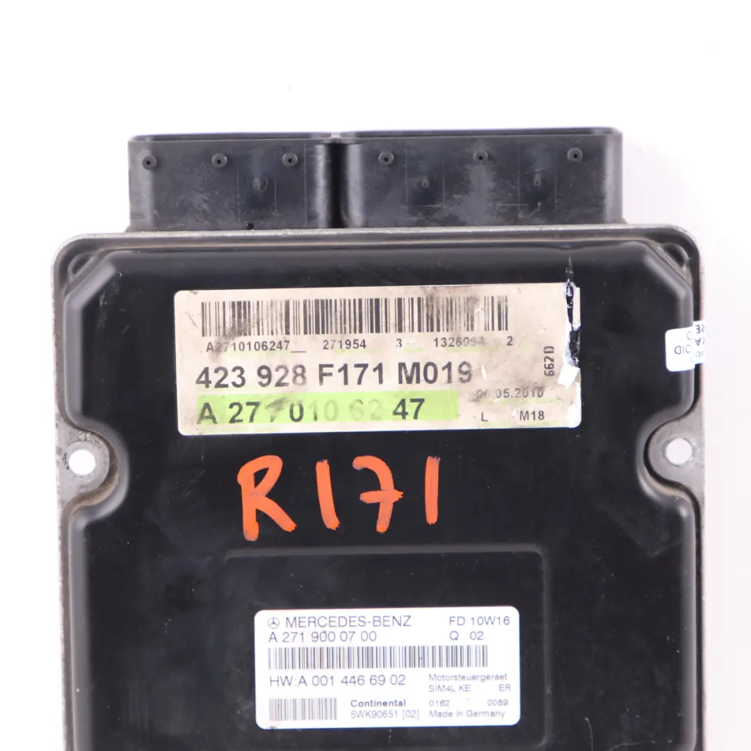 SLK200 Kompressor M271.954 Engine Control Unit ECU to Mercedes R171 with Part number A2719000700 Mercedes R171 SLK200 Kompressor M271.954 Engine Control Unit ECU - SKU A2719000700 - Part number A2719000700