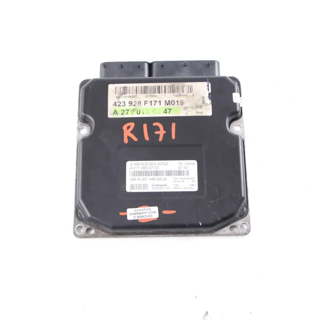 Mercedes R171 SLK200 Kompressor M271.954 Unidad control motor ECU - SKU A2719000700 - Número de pieza A2719000700
