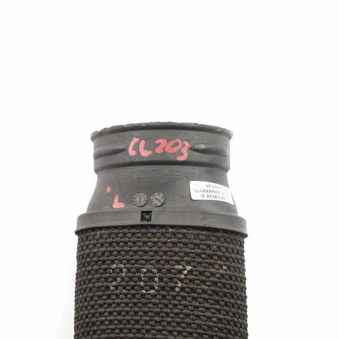 M272 benzina aspirazione tubo condotto aria sinistra A2720941511 per Mercedes W203 con numero di parte A2720900782 Mercedes W203 M272 benzina aspirazione tubo condotto aria sinistra A2720941511 - SKU A2720900782 - Numero di parte A2720900782