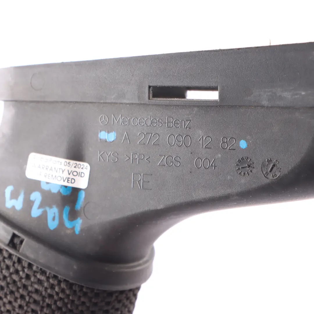 Intake Pipe Mercedes W204 W212 M272 Charge Line Hose Right O/S to Air with Part number A2720901282 Air Intake Pipe Mercedes W204 W212 M272 Charge Line Hose Right O/S - SKU A2720901282 - Part number A2720901282