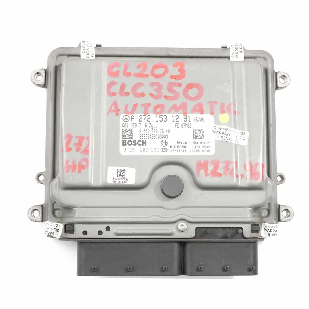 M272.960 272HP Motor Modul ECU Kit für Mercedes CL203 CLC 350 mit Teilenummer A2721531291 Mercedes CL203 CLC 350 M272.960 272HP Motor Modul ECU Kit - SKU A2721531291 - Teilenummer A2721531291