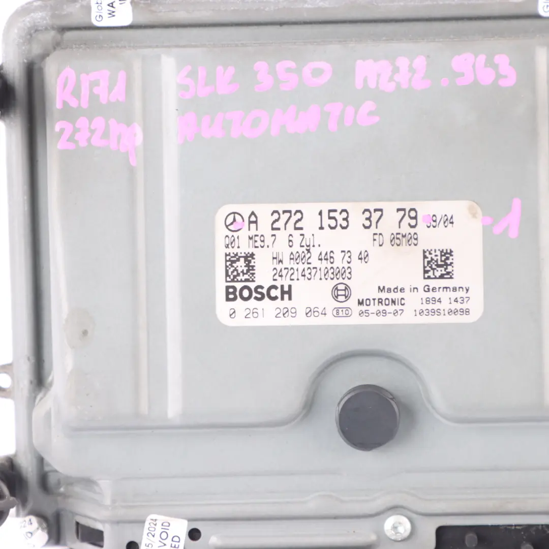 SLK350 272.963 272HP Engine Module ECU Kit 2 Keys Lock to Mercedes R171 with Part number A2721533779 Mercedes R171 SLK350 272.963 272HP Engine Module ECU Kit 2 Keys Lock - SKU A2721533779-1 - Part number A2721533779
