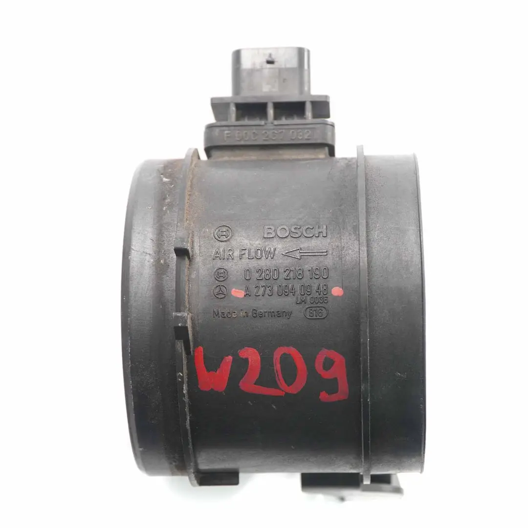 Mercedes W164 W203 W204 W212 M272 Flujo Aire Unidad Sensor de Masa - SKU A2730940948 - Número de pieza A2730940948
