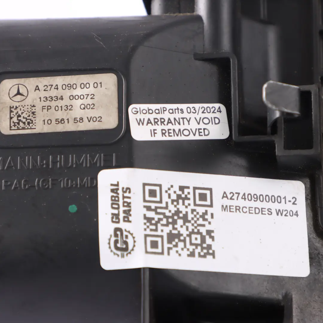 Mercedes W204 C204 M274 Filtre à Air Boîte Silencieux Couvercle - SKU A2740900001 - Numéro de pièce A2740900001