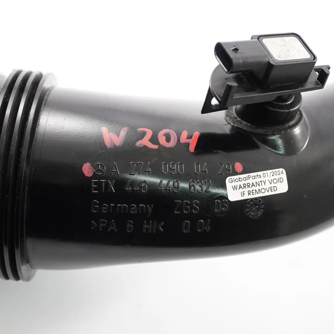 M274 Air Intake Manifold Pipe Air Box Pipe to Mercedes W204 with Part number A2740900429 Mercedes W204 M274 Air Intake Manifold Pipe Air Box Pipe - SKU A2740900429 - Part number A2740900429