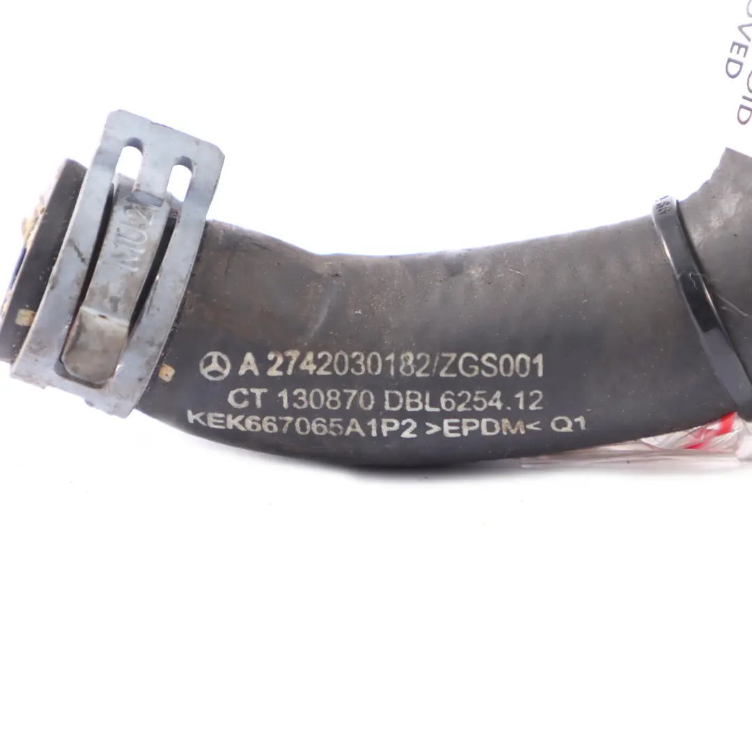 Coolant Hose Mercedes X253 Petrol M274 Heat Exchanger Water Line to with Part number A2742030182 Coolant Hose Mercedes X253 Petrol M274 Heat Exchanger Water Line - SKU A2742030182 - Part number A2742030182