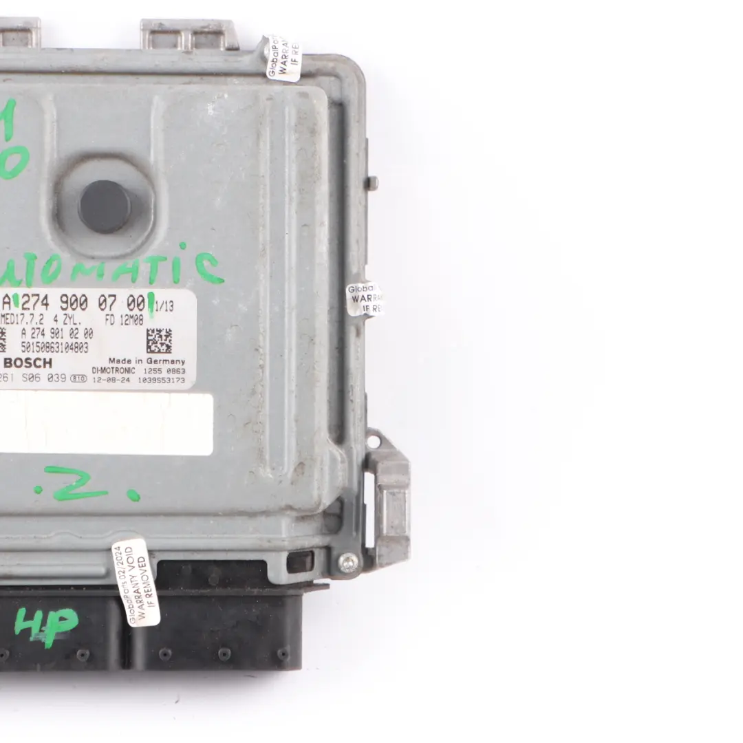 C180 BlueEFFICIENCY M274.910 156HP Engine Unit ECU Mercedes W204 - SKU A2749000700 - Part number A2749000700