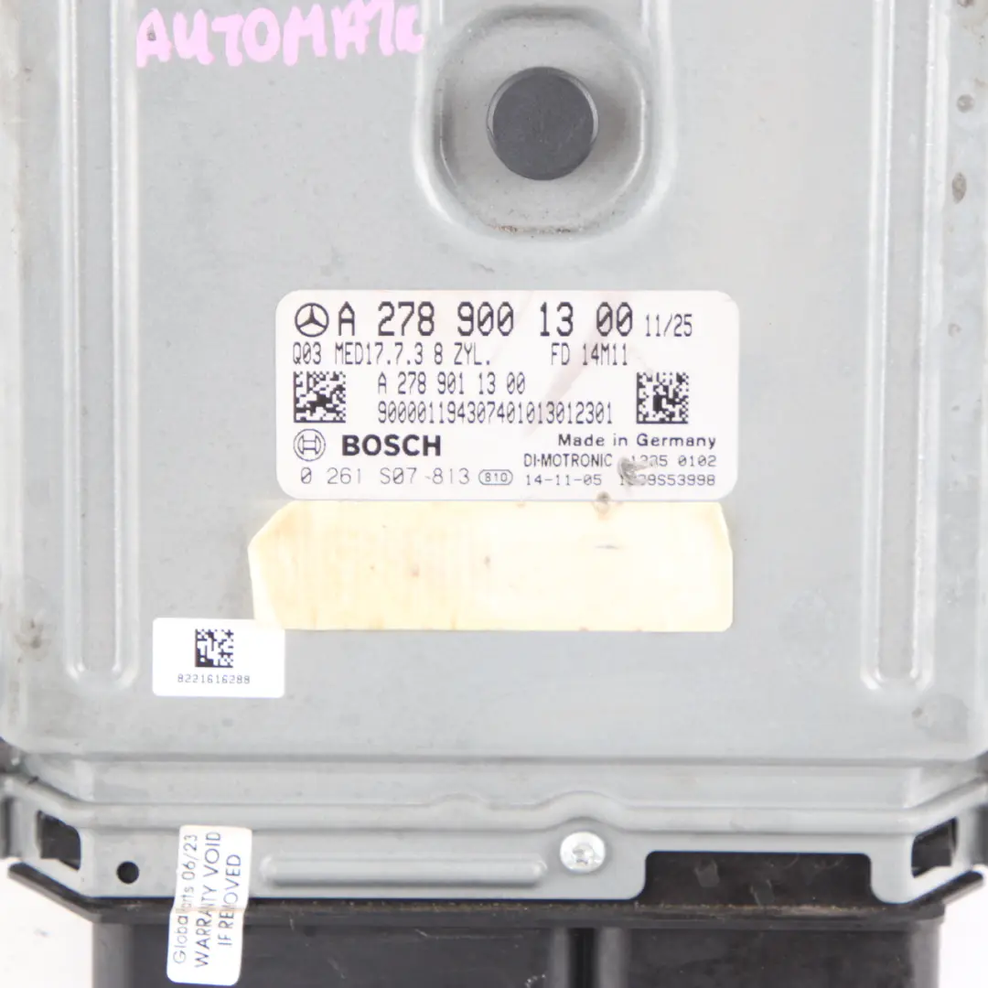 M157.981 558HP Engine Control Unit Module ECU to Mercedes W212 E63 AMG with Part number A2789001300 Mercedes W212 E63 AMG M157.981 558HP Engine Control Unit Module ECU - SKU A2789001300 - Part number A2789001300