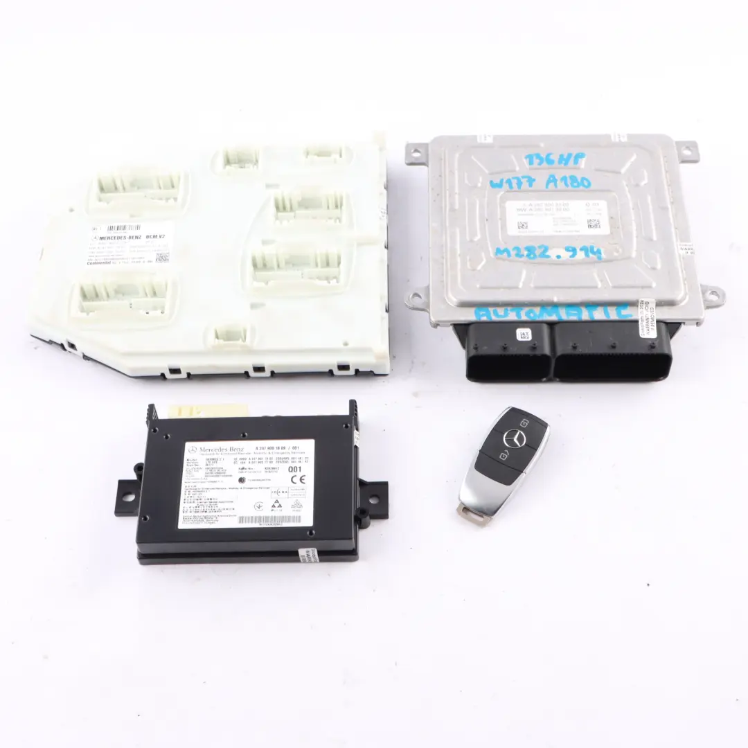 282.914 136HP Benzin ECU Kit Schlüssel BCM Automatik für Mercedes W177 mit Teilenummer A2829003300 Mercedes W177 282.914 136HP Benzin ECU Kit Schlüssel BCM Automatik - SKU A2829003300-1 - Teilenummer A2829003300