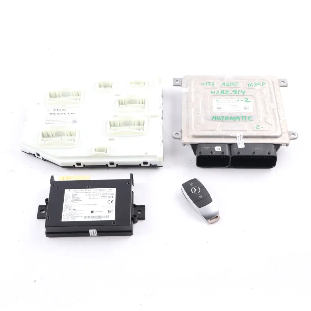 A200 282.914 163HP Petrol ECU Kit Key BCM Automatic to Mercedes W177 with Part number A2829003300 Mercedes W177 A200 282.914 163HP Petrol ECU Kit Key BCM Automatic - SKU A2829003300-2 - Part number A2829003300