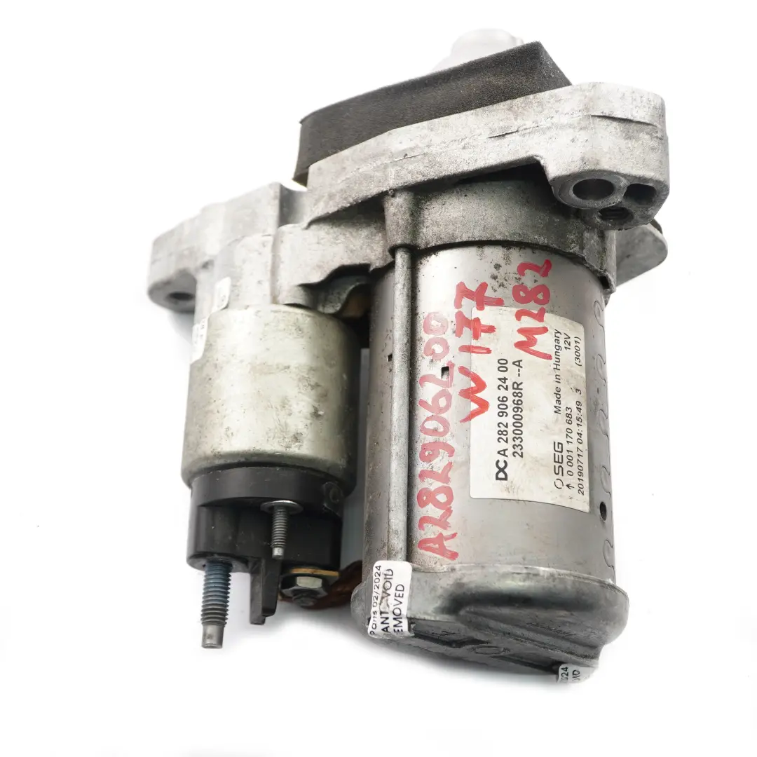  Starter Mercedes W177 M282 Petrol Engine Starter Motor - SKU A2829062400 - Part number A2829062400