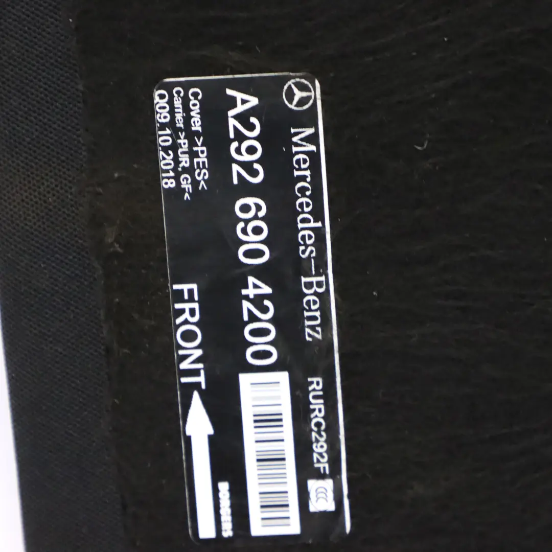 Hutablage Kofferraumverkleidung Abdeckung schwarz für Mercedes C292 mit Teilenummer A2926904200 Mercedes C292 Hutablage Kofferraumverkleidung Abdeckung schwarz - SKU A2926904200 - Teilenummer A2926904200