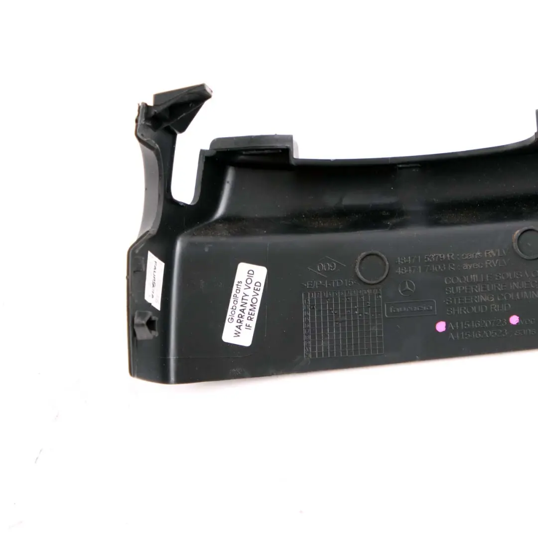 Steering Column Trim Mercedes Citan W415 Tube Cover Panel to with Part number A4154620723 Steering Column Trim Mercedes Citan W415 Tube Cover Panel - SKU A4154620723 - Part number A4154620723