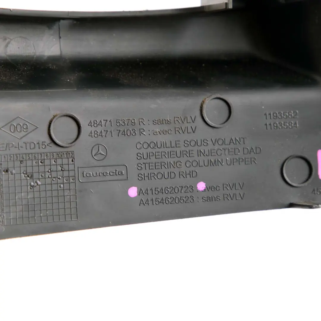 Steering Column Trim Mercedes Citan W415 Tube Cover Panel to with Part number A4154620723 Steering Column Trim Mercedes Citan W415 Tube Cover Panel - SKU A4154620723 - Part number A4154620723