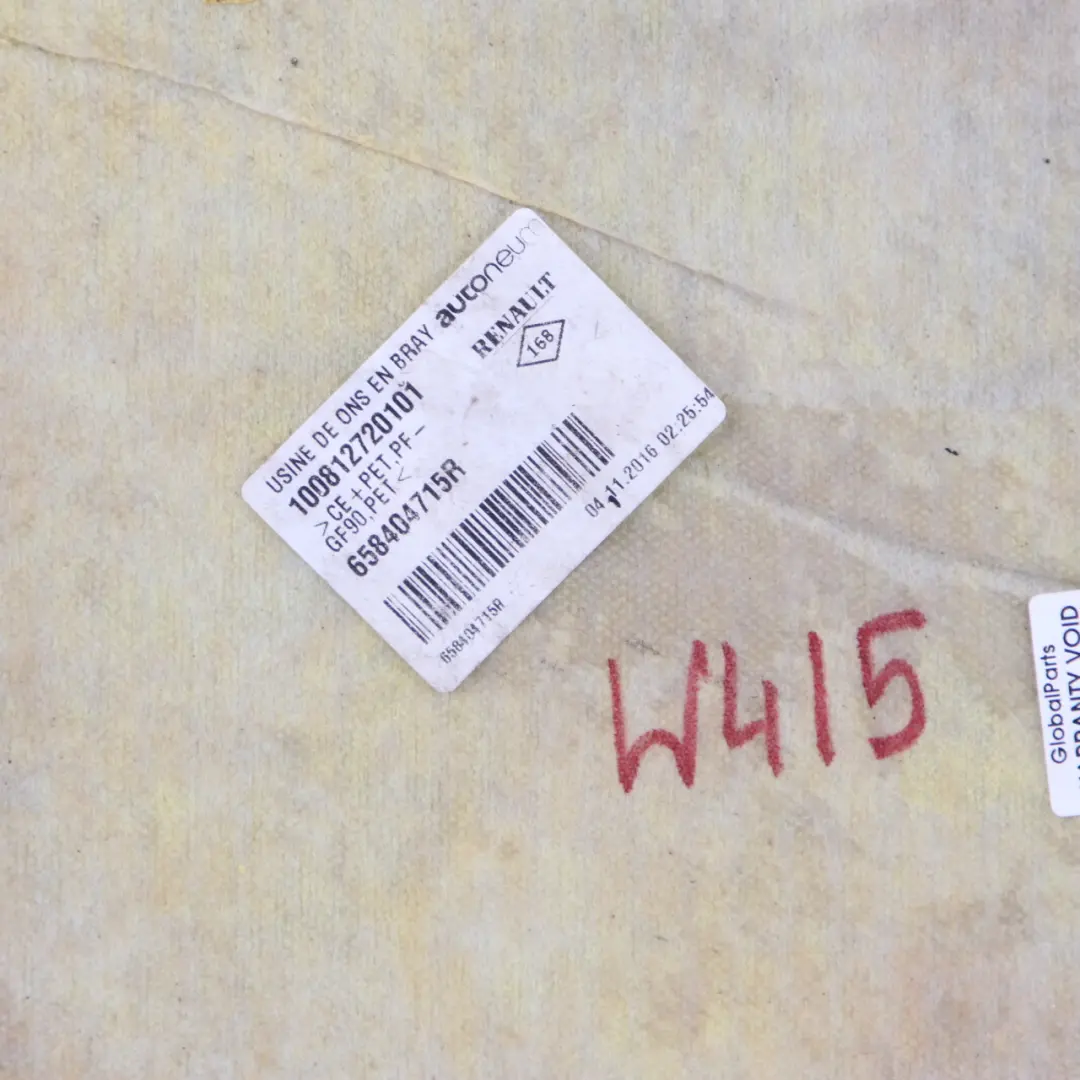Hood Bonnet Compartment Sound Insulation Cover 658404715 to Mercedes W415 Engine with Part number A4156820026 Mercedes W415 Engine Hood Bonnet Compartment Sound Insulation Cover 658404715 - SKU A4156820026 - Part number A4156820026