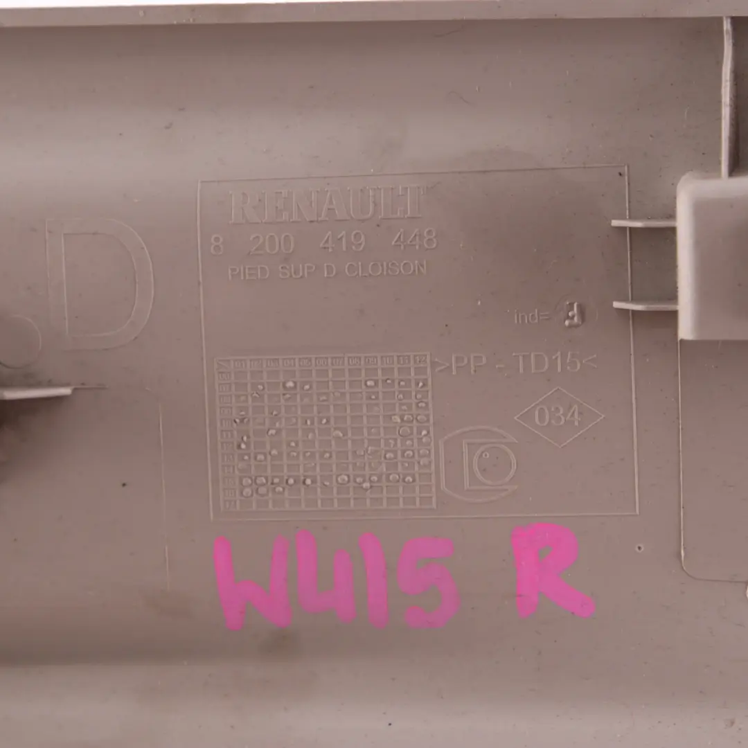 Pillar Right O/S Upper Trim Strip Cover Panel 8200419448 to Mercedes Citan W415 B with Part number A4156920005 Mercedes Citan W415 B Pillar Right O/S Upper Trim Strip Cover Panel 8200419448 - SKU A4156920005 - Part number A4156920005